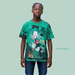 Ed Hardy By Christian Audiger Tee Shirt Boys Color Green Size S